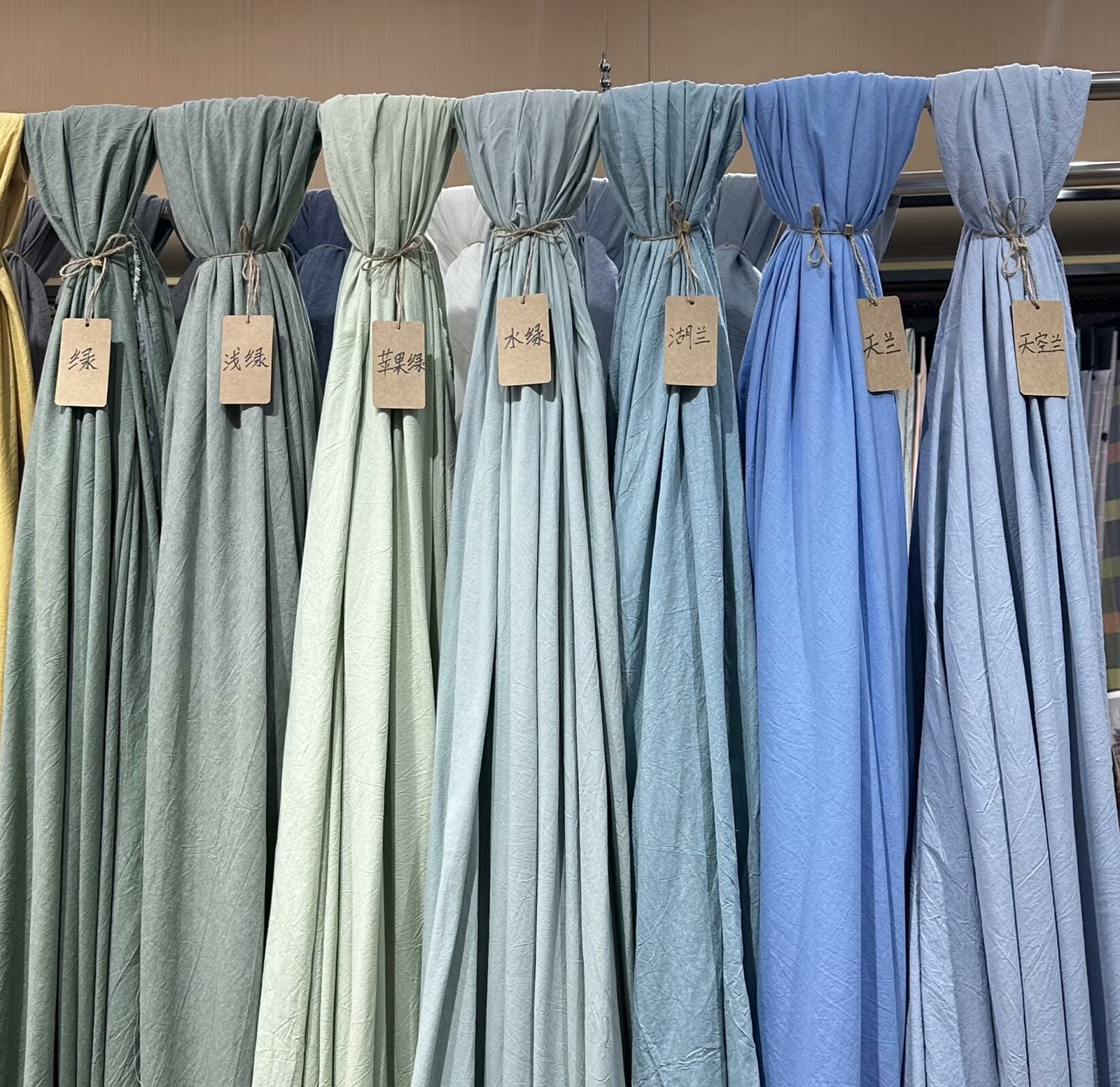 washed bed sheet fabric